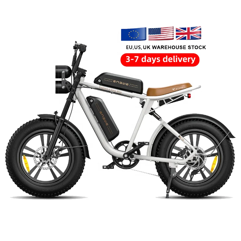 Us Eu Uk Pronto Per La Spedizione 13/26Ah 750W Moto Elettrica 20 Pollici Fat Tire Ebike Engwe M20 Dual Suspension Mountain Bike
