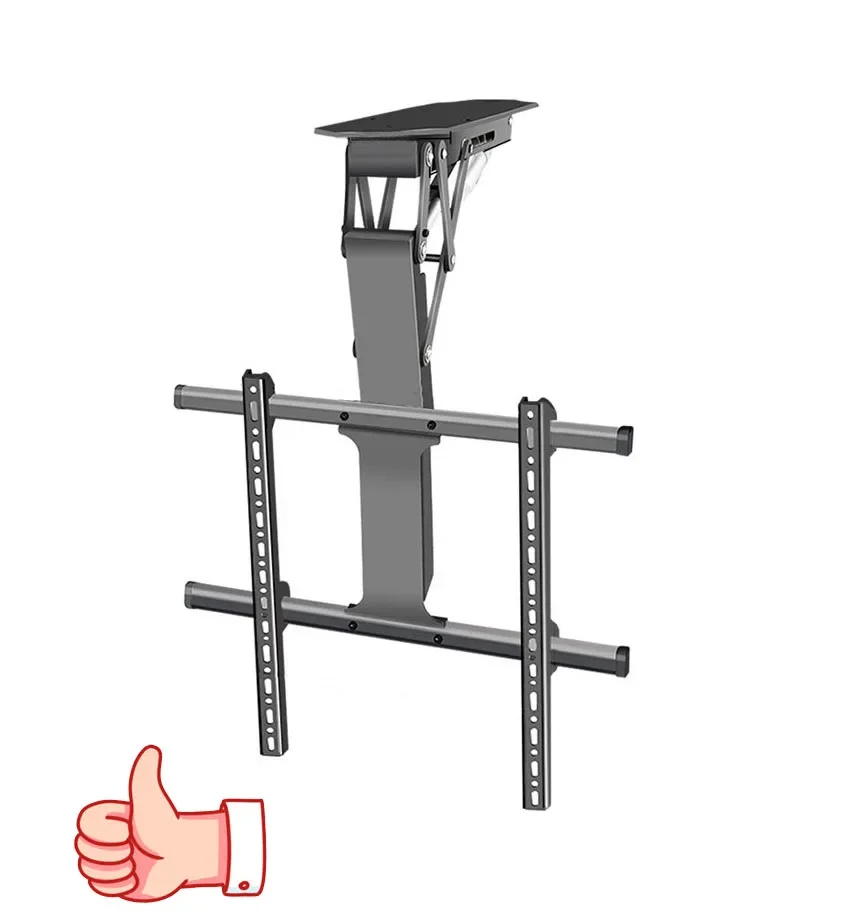 Telecomando Regolazione Multidirezionale 50 "-75" Staffe A Soffitto Ribaltabili Elettriche Supporto Tv Motorizzato Vesa 600*600Mm