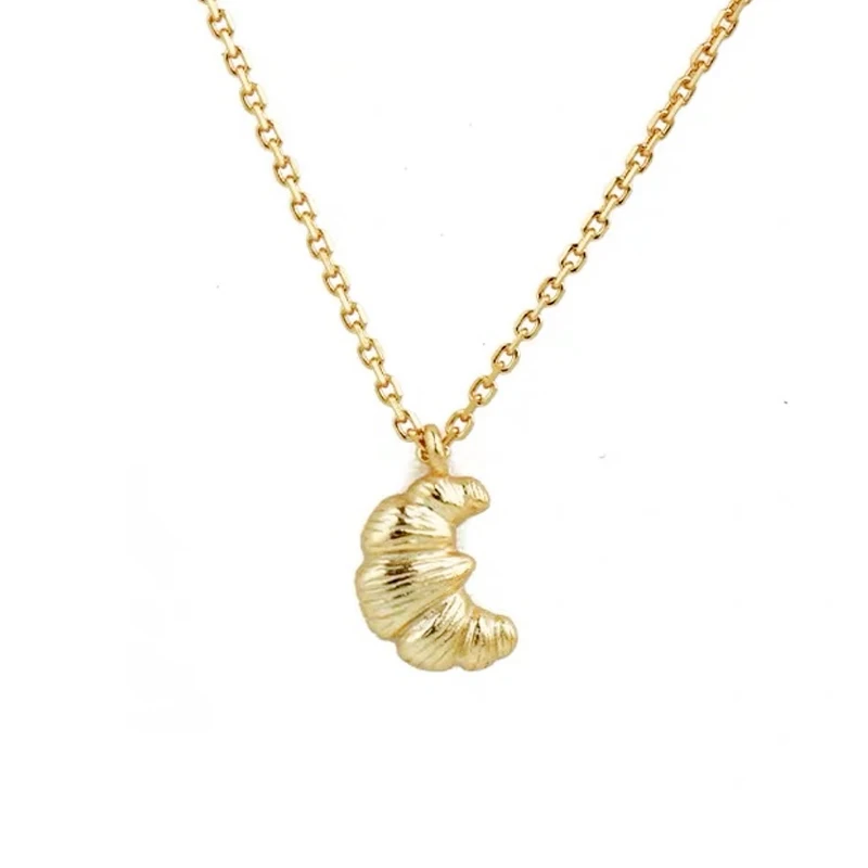 Collana Con Ciondolo Croissant Placcato Oro 2021 Per Donna Collezione Estiva Moony Amicizia Pendente Girocollo Ragazza Miglior Regalo