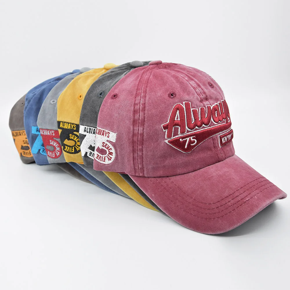 Ricamo 3D Lettere Sempre Berretto Da Baseball Causale Cappellini Con Visiera In Cotone Lavato Cappellini Con Visiera Donna Uomo Cappelli Con Cinturino