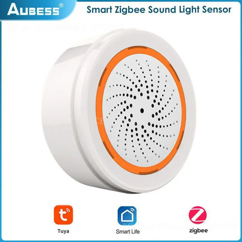 Usb Indoor Sound Light Sensor 90Db Sirena 2 In 1 Sensore Tuya Smart Zigbee Sensor Allarme Sirena Integrato Zigbee 40M Tuya Smart