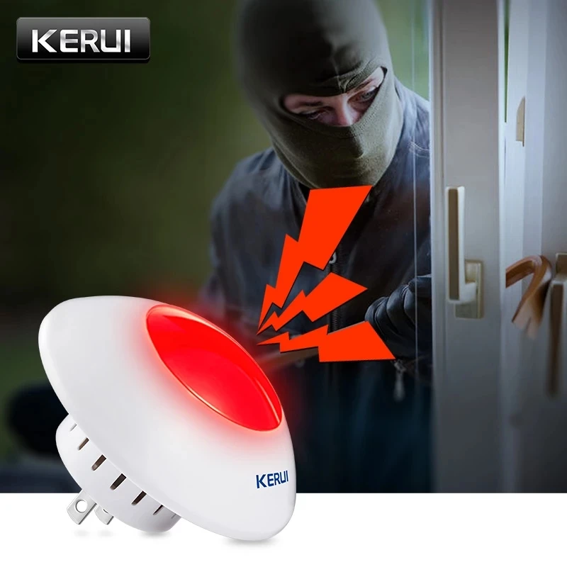 433 Mhz Sirena Flash Senza Fili Allarme Sirena Sirena Luce Rossa Sirena Stroboscopica Per Kit Di Sicurezza Del Sistema Di Allarme Domestico