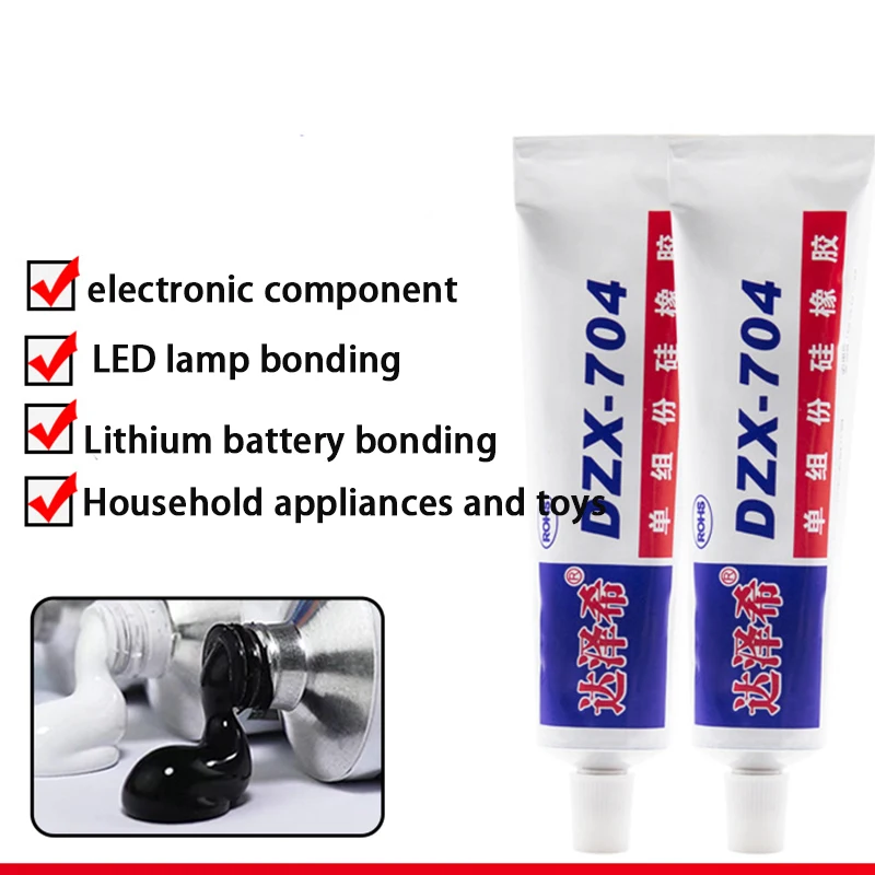704 Gomma Siliconica Resistente Alle Alte Temperature Sigillante Filo Organico Silicio Componente Elettronico Fisso Colla Isolante Impermeabile
