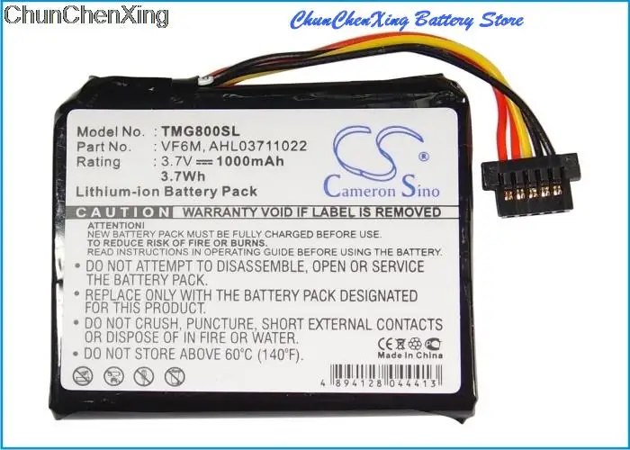 Batteria Orangeyu 1000Mah Vf6M Per Tomtom 4 Eh45, 4 Eh51, 4 Eh52, 4 Ej41, 4 Ej51, 4 Er41, 4 Er5, 4 Er51, Go 825, 1530, 820, Top Gear