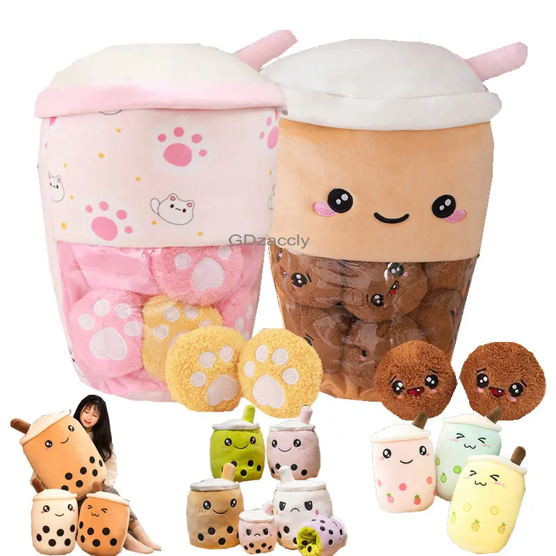 Varie Bambole Da Gioco Boba Plushies Mini Bambole In Una Tazza Boba Può Capovolgere Boba Tea Toy Cuscini Da Tè Boba Di Molte Dimensioni Per Bambini Ra