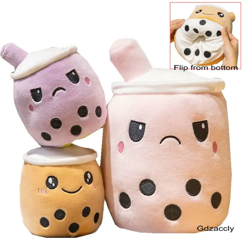 3 Tipi Di Peluche Ripieni Boba Possono Capovolgere Boba Tea Toy Mini Bambole In Una Tazza Boba Cuscini Per Il Tè Boba Per Il Regalo Di Compleanno Dell