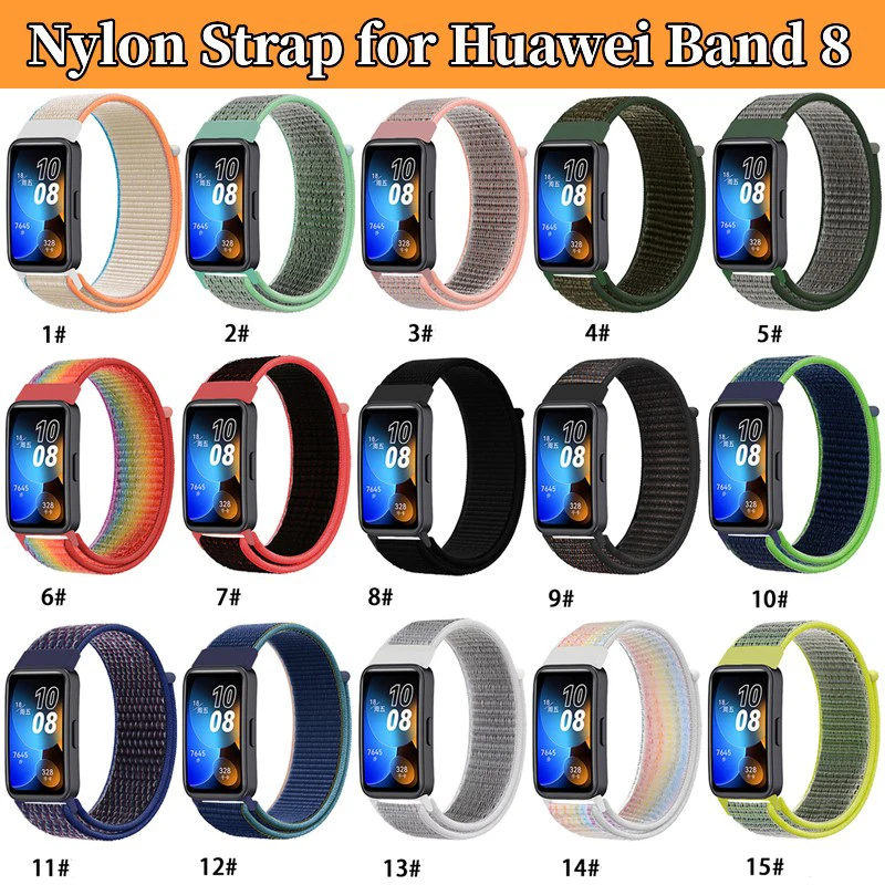 Cinturino In Nylon Per Huawei Band 8 Accessori Per Orologi Intelligenti Braccialetto Regolabile Traspirante Per Sport Estivi Per Huawei Band8