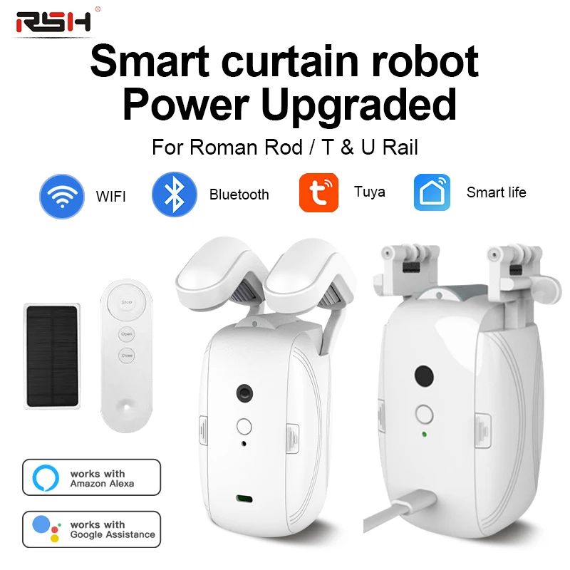 Tuya Wifi Bt Smart Tende Robot Wireless Automatic Curtain Opener Voice Remote Control Motore Per Tende Per Alexa Google Home