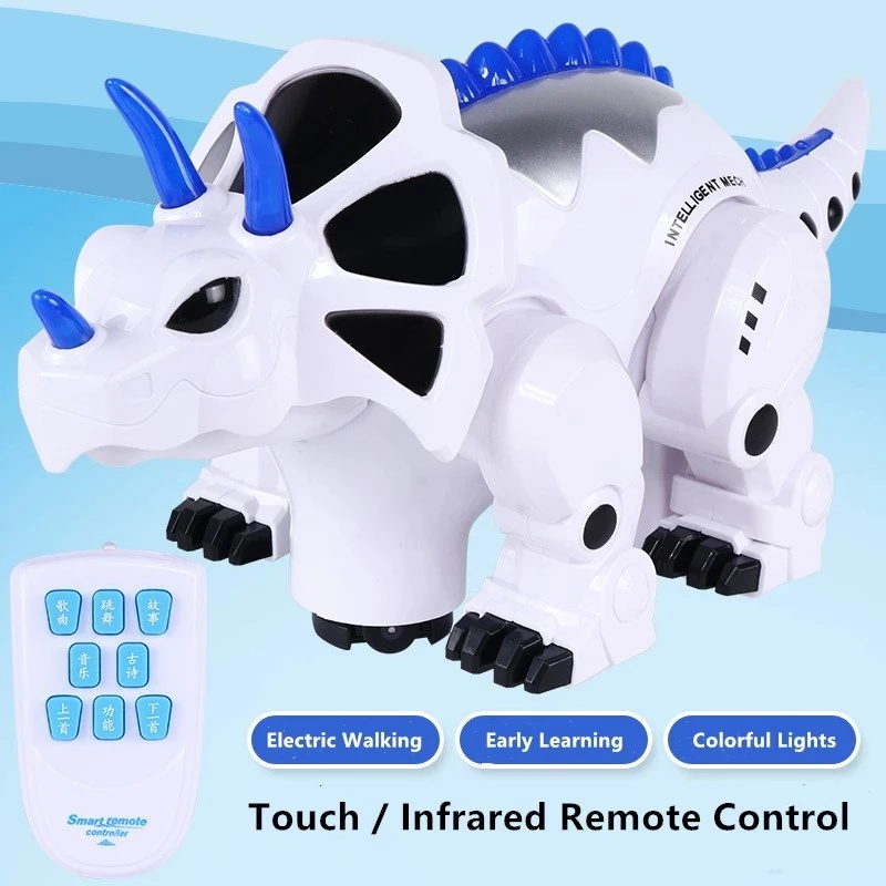 Simulazione Lay Eggs Dinosaur Remote Control Rc Robot Dinosaur Con Walking Sound Light Intelligent Battle Launch Rc Dinosaur Toy