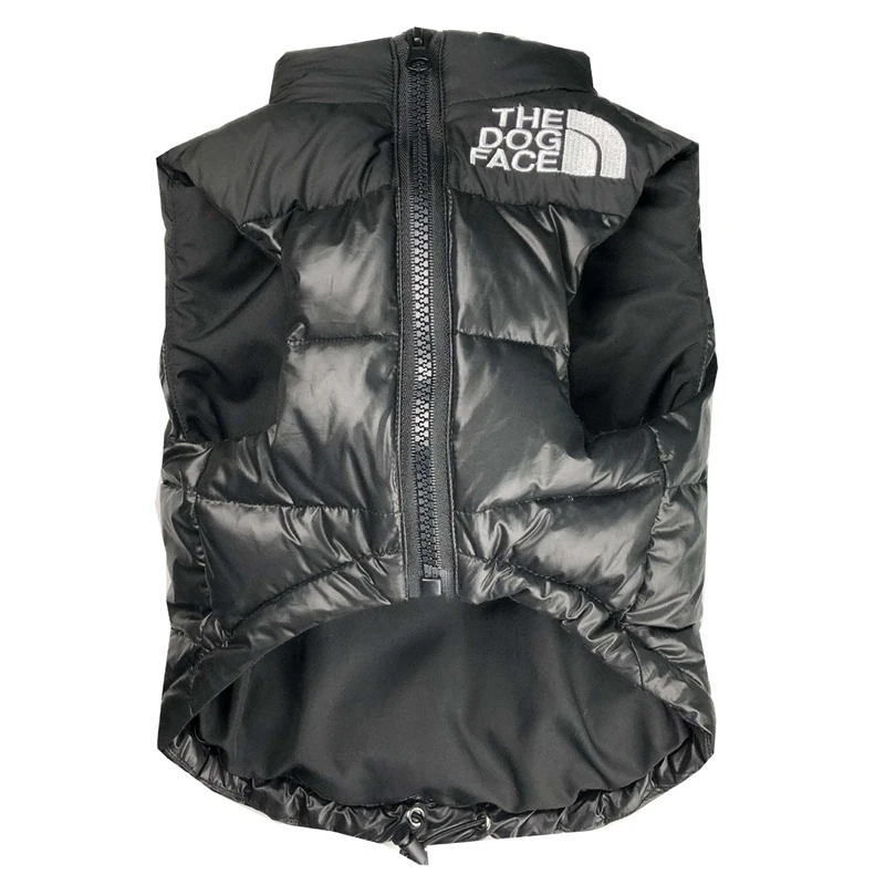 The Dog Face Jacket Black Dog Down Vest Winter Dog Clothes Dog Down Jacket Per Cani Di Piccola Taglia Pug Bulldog Bulldog Francese Pitbull