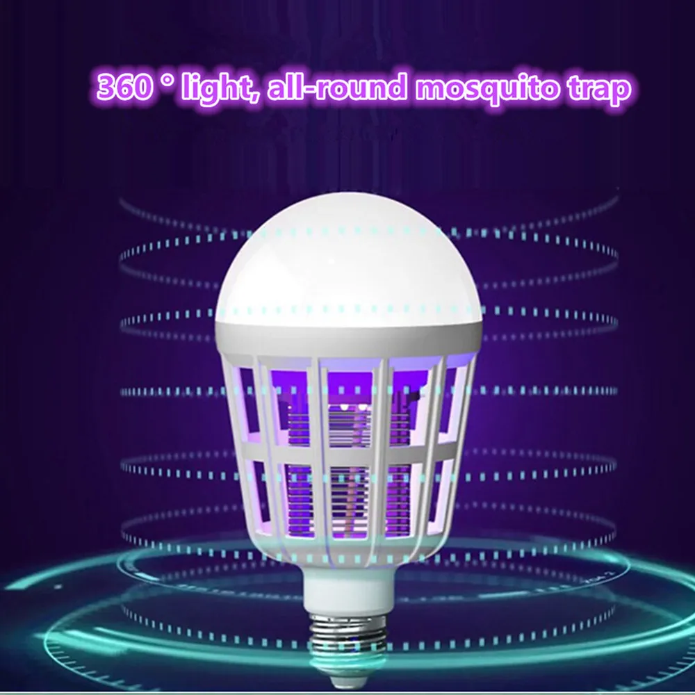 Led Mosquito Killer Bulb E27 Led Bulb 6000K Home Lighting Bug Zapper Trap Lamp Insetto Anti Mosquito Repeller Light Ac220V