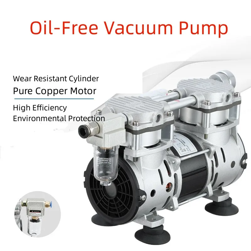 220V Piccola Pompa Per Vuoto Silenziosa Senza Olio Pompa Per Vuoto Da Laboratorio Pompa Per Vuoto A Pressione Negativa Uso Industriale