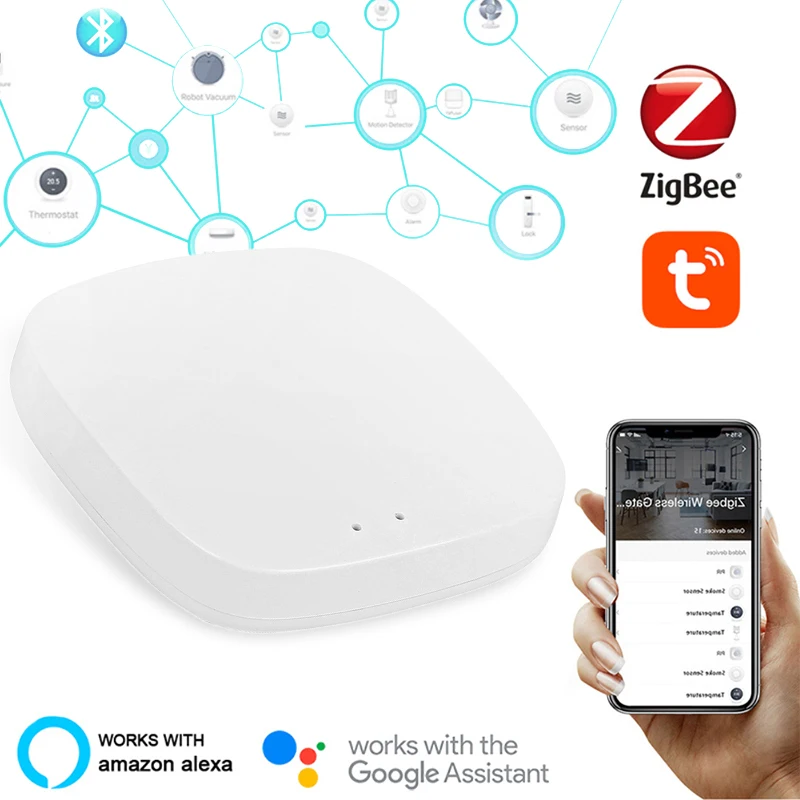 Tuya Zigbee Bridge Smart Home Zigbee Gateway Hub Telecomando Dispositivi Zigbee Tramite Smart Life App Funziona Con Alexa Google Home