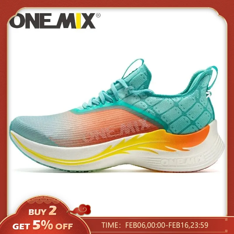 Onemix Carbon Plate Marathon Running Racing Shoes Supporto Stabile Professionale Sneakers Sportive A Rimbalzo Ultraleggero Antiurto