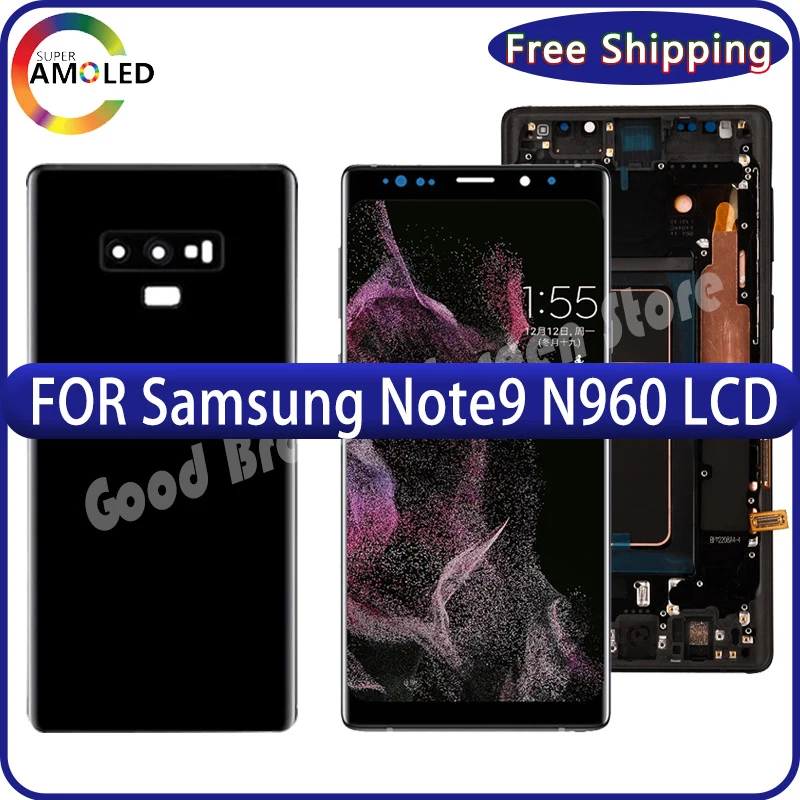 Originale 6.4 Super Super Super Amoled Per Samsung Galaxy Note9 Note 9 Display Touch Screen Digitalizzatore Assemblaggio N9600 N960F Lcd