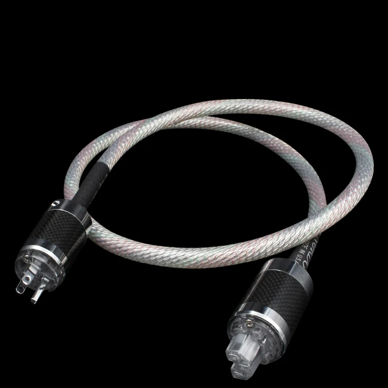 Audiophile Nordost Valhalla Top-Rated 7N Rame Ac Cavo Di Alimentazione In Fibra Di Carbonio Spina Amplificatore Lettore Cd Cavo Di Alimentazione