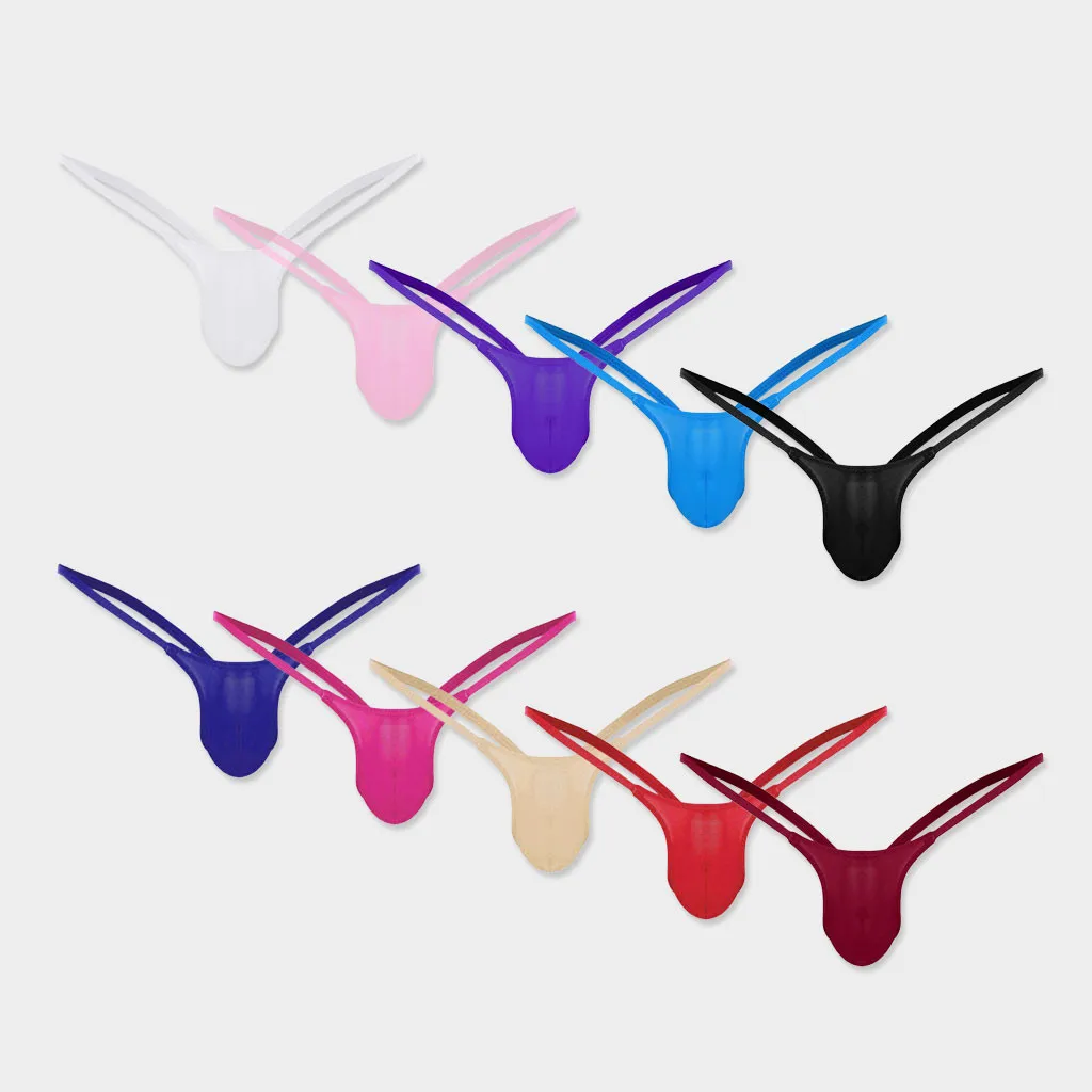 10 Pz/Lotto Sexy Men'S Open Back Thongs Bulge Pouch Mankini Slip Gag Pranks Stretto Intimo A Vita Bassa Maschile Mutandine Mankini Set