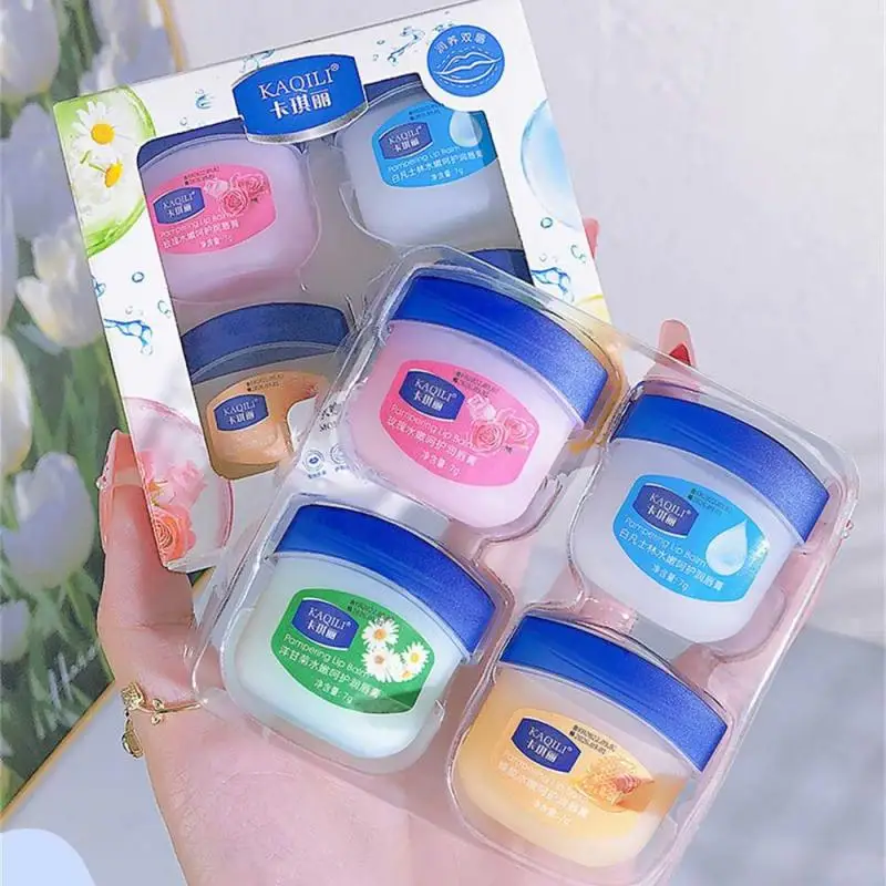 1/4 Pz Vaselina Balsamo Per Le Labbra Base Rossetto Idratante Maschera Per Le Labbra Per Dissolvenza Linea Labbra Cura Anti Asciugatura Vaselina Masch