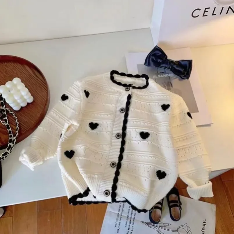 Nuovi Maglioni Bambino Bambini Bambini Cardigan Simpatico Cartone Animato Sorriso Maglioni Bambino Bambini Cardigan Inverno Ragazze Ragazzo 80-130 Cm