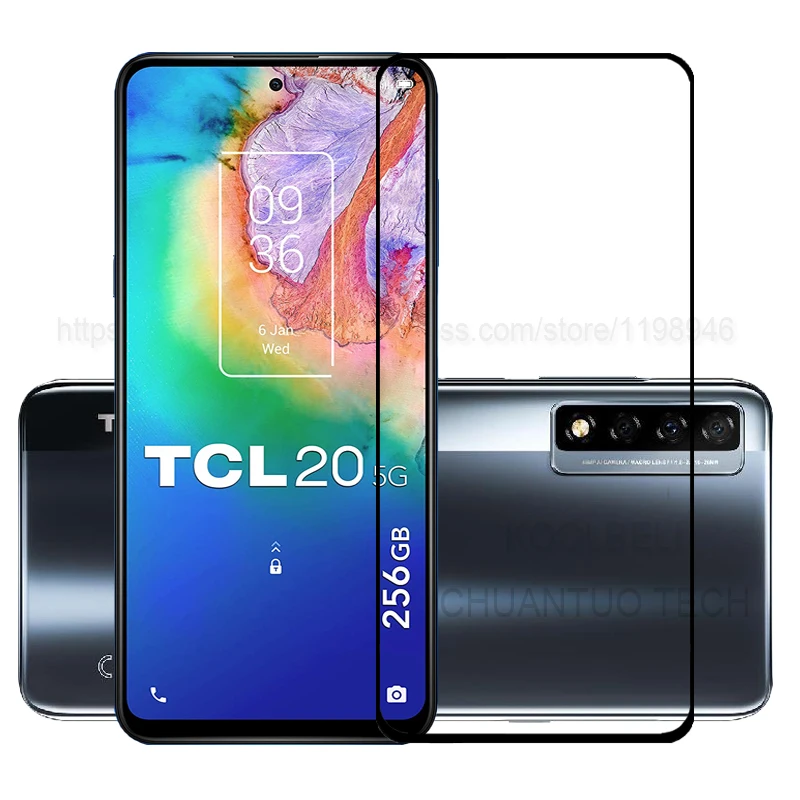 Vetro Temperato A Copertura Totale Per Tcl 20 5G Proteggi Schermo Pellicola Protettiva Tcl 20R 5G/Tcl 10/Tcl 20/Tcl 30 Se/Tcl 20L/Tcl 20L +