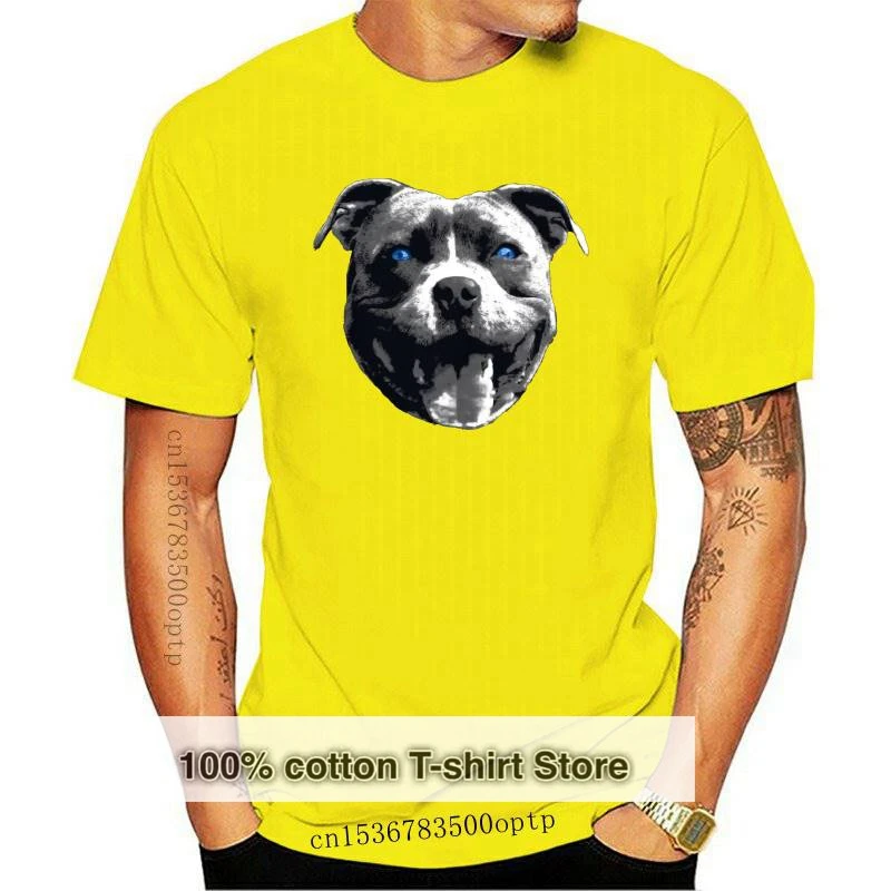 New Mens T-Shirt Stafter Bull Terrier Blue Eyes Staffie Stamy V239