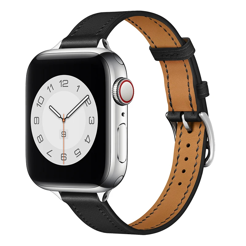 Cinturino In Pelle Attelage Per Cinturino Apple Watch 44Mm 40Mm 42Mm 38Mm Cinturino Singolo Tour Cinturino Iwatch Serie 3 4 5 6 Se Cinturino