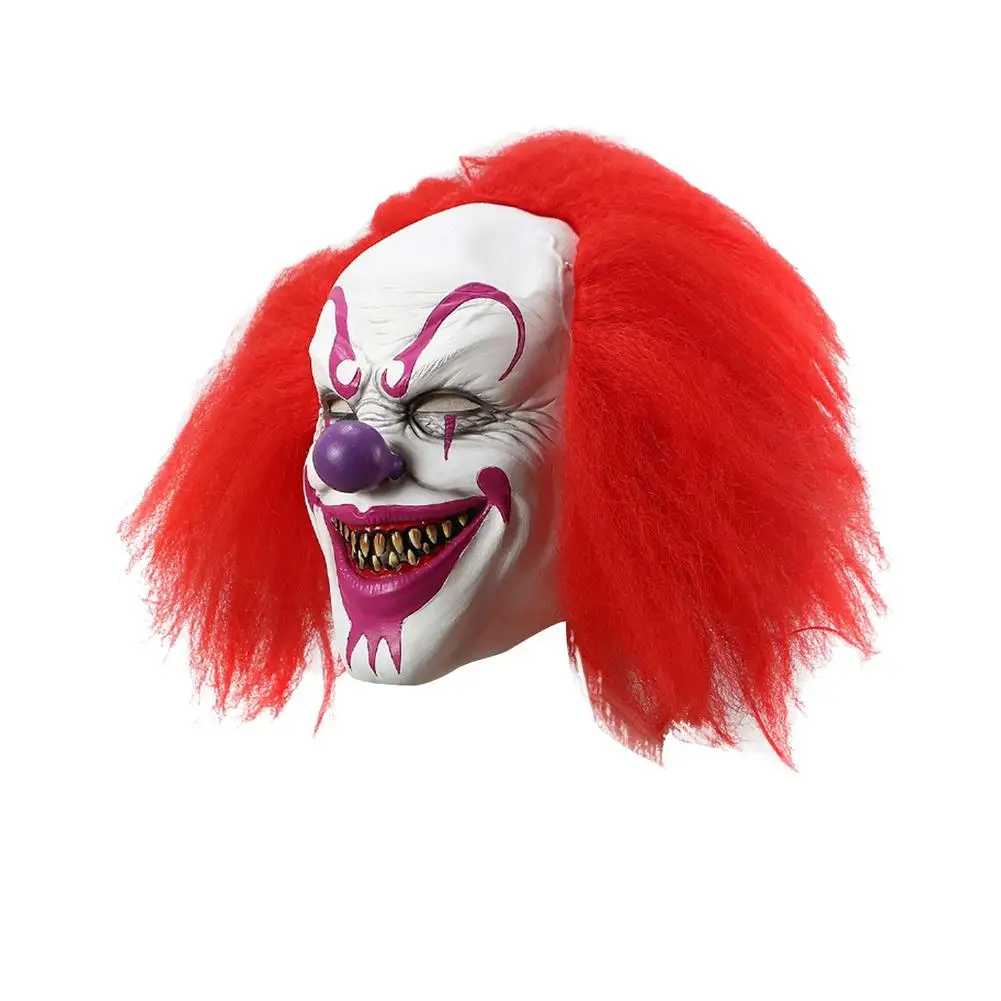 Cosplay Halloween Face Cover Clown Face Cover Halloween Party Red Eye Copricapo In Lattice Funny Masquerade Costume Props Costume Mask
