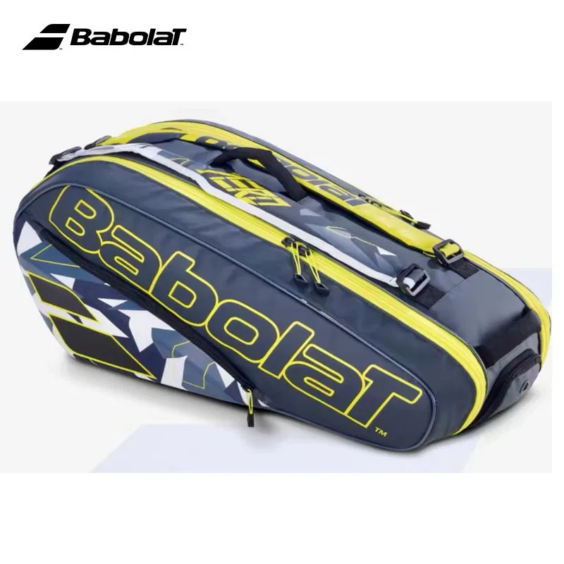 2023 Babolat 6Pack Nadal Tennis Bag Giallo Grande Capacità Zaino Per Campo Da Tennis Originale Professionale 12Pack Squash Tennis Bags