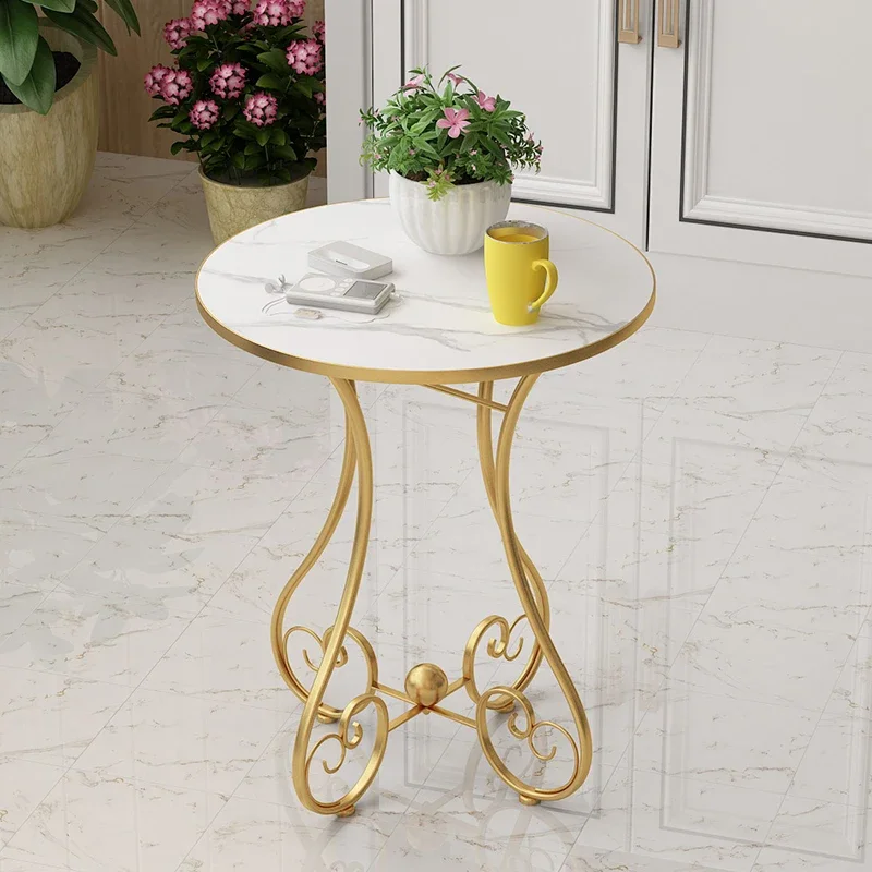 Tavolino Industriale Nordico Scrivania Organizzatore Rotondo Design Vintage Tavolino Rotondo Lusso Muebles Auxiliares Mobili Per La Casa