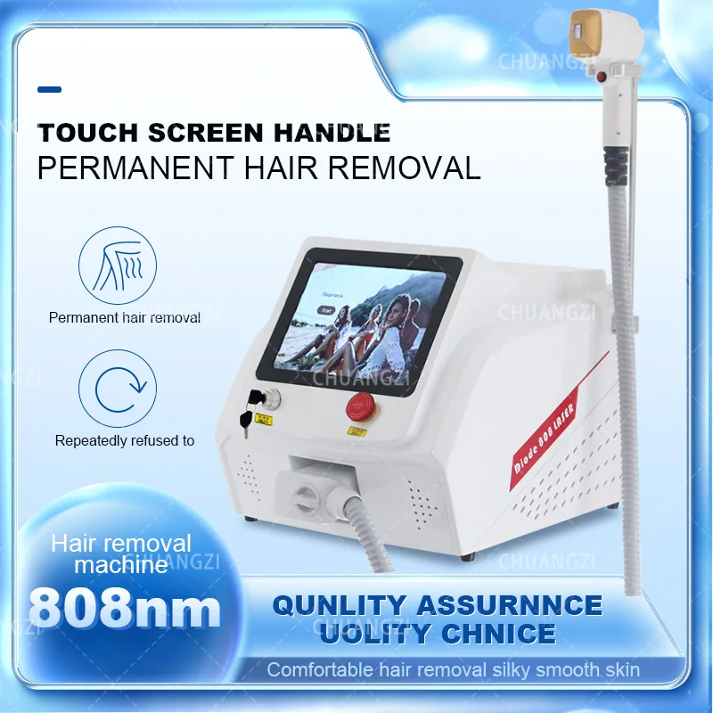 Depilazione Laser Laser A Diodi Laser A Diodi 808Nm Macchina Per La Depilazione Indolore 3 Onde Laser A Diodi Portatile A Tre Lunghezze D'Onda