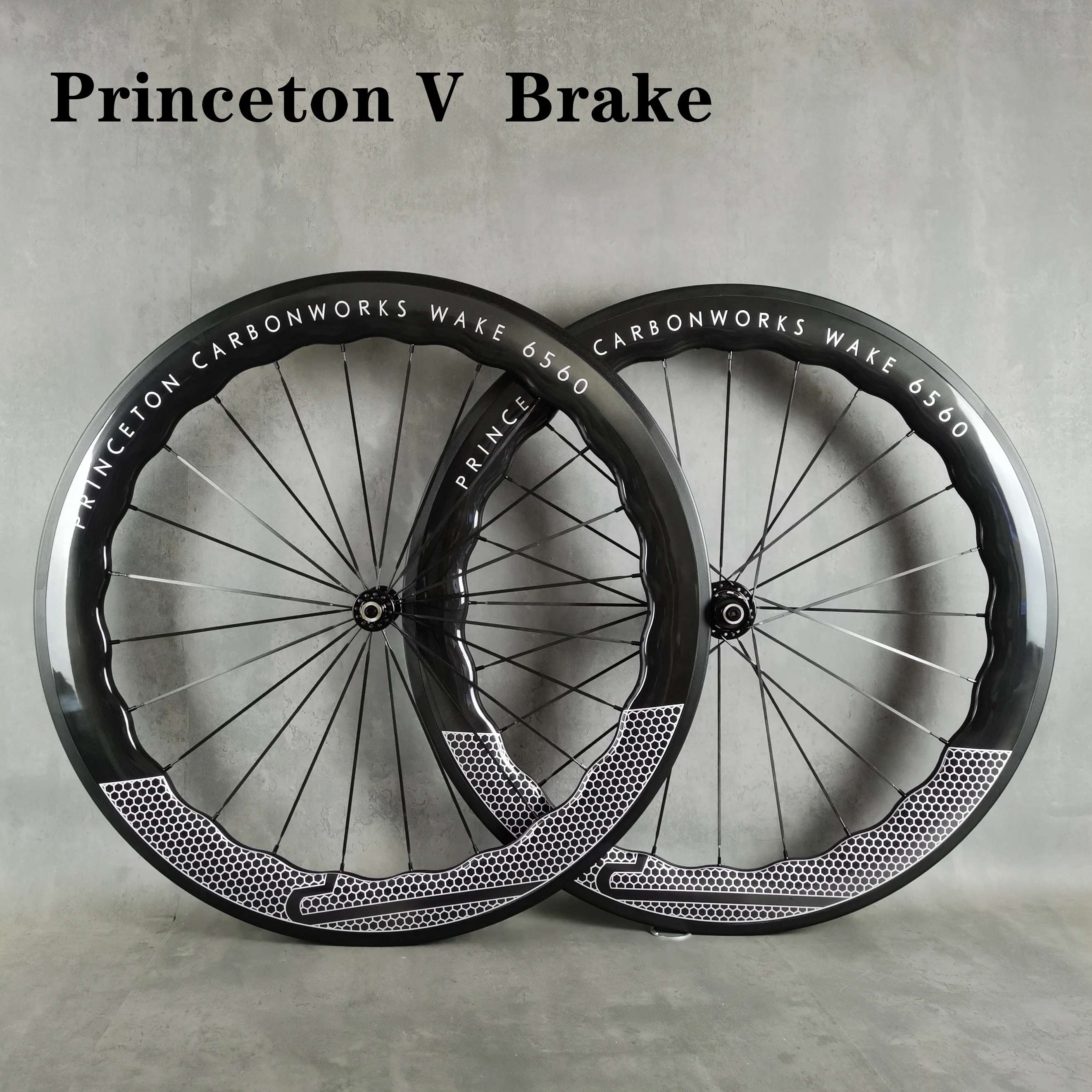 Set Di Ruote Per Bici Da Strada In Carbonio Mascara, Copertoncino Con Freno A V, Tubeless, Ruote Tubolari, Ud Oro Lucido, Argento, Logo Nero, 700C, 65