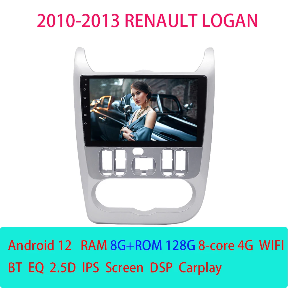 Android Auto Radio Per Renault Logan Sandero 2010-2013 Dacia Duster Carplay 4G Car Multimedia Gps Autoradio