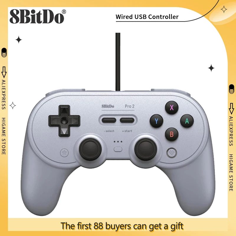 8Bitdo Pro 2 Gamepad Cablato Per Nintendo Switch Win10 Raspberry Pi Controller Usb Cablato