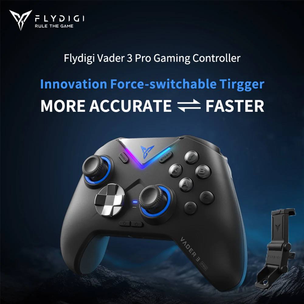 Controller Di Gioco Flydigi Vader 3 Pro Originale Innovazione Wireless Supporto Tirgger Commutabile A Forza Pc/Ns/Mobile/Tv Box Gamepad