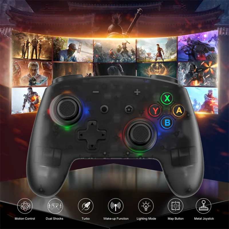 Ks46 Wireless Pro Controller Gamepad Per Nintendo Switch Bluetooth Pro Controller Auto-Fire Wake-Up Controller Per Switch
