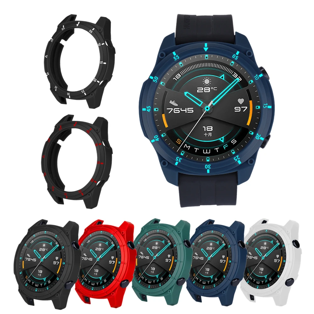 Custodia Protettiva Shell Per Huawei Watch Gt2 46Mm Smart Watches Cover Protettiva Cornice Paraurti In Tpu Per Bracciale Huawei Gt 2