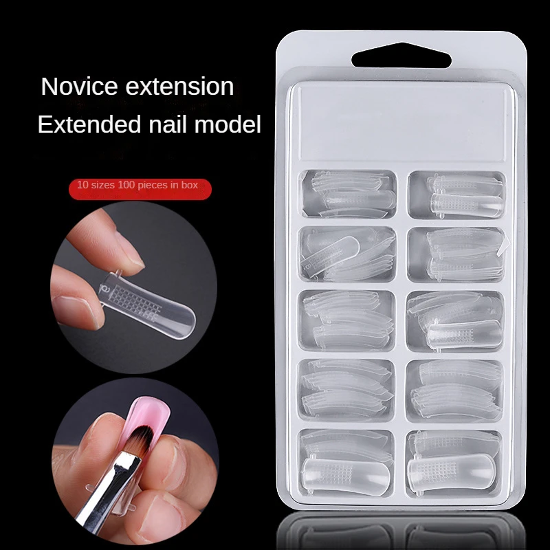 100 Pcs Unghie Finte Trasparenti Unghie Finte Punte Finte Copertura Completa Artificiale Unghie Finte Acriliche Per Forme Di Estensione Delle Dita