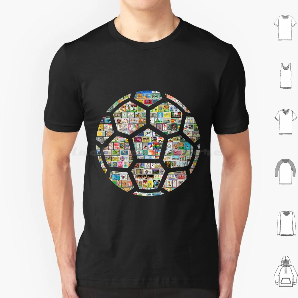 Philately Soccer Ball T Shirt Big Size 100% Cotone Maradona Football Soccer Argentina Napoli Ronaldo Legend Diego Vintage Diego