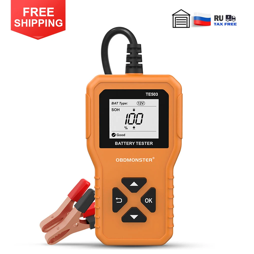 Obdmonster Bm550 Tester Per Batterie Per Auto 6V 12V 24V 100-2000 Cca Sistema Di Batterie Rileva Strumento Per Batterie Per Auto Analizzatore Di Batte