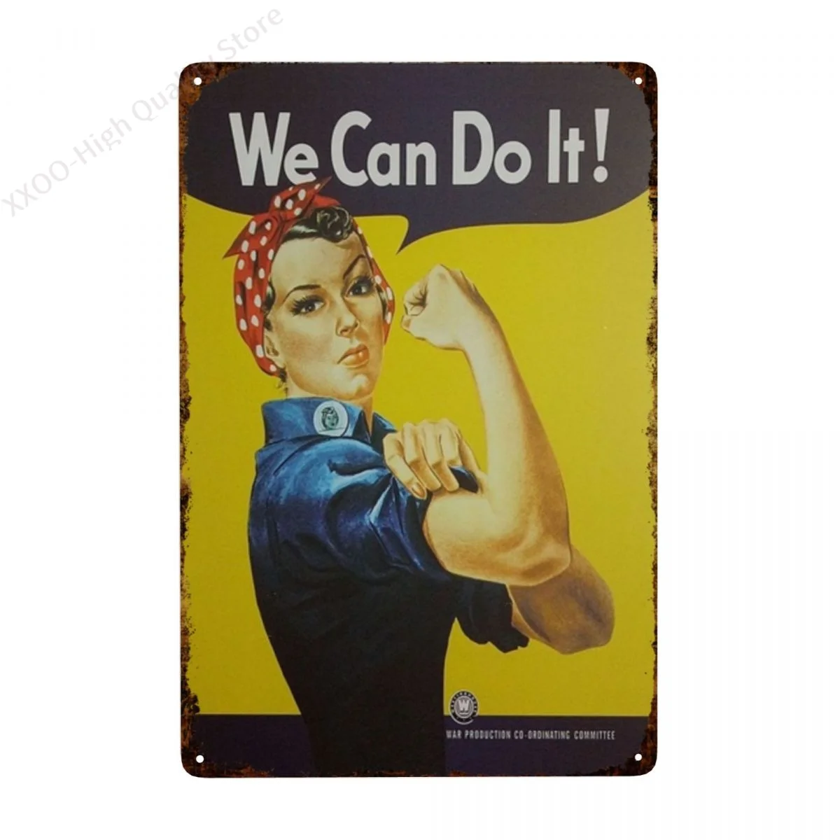 Erlood Pin-Up Girl We Can Do It Metal Tin Sign Erlood Pin-Up Girl Possiamo Farlo Erlood Pin-Up Girl Possiamo Farlo