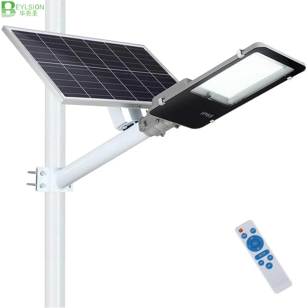 Beylsion 300W 200W 100W Led Lampioni Solari 6000K Doppio Colore Illuminazione Stradale Solare Esterna Lampade Solari Telecomando