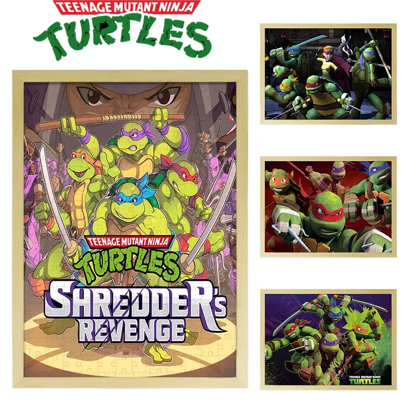 10X15Cm Tartarughe Ninja Tmnt Puzzle In Legno Bambini Cartone Animato Animale Puzzle In Legno Giocattoli 3D Bambini Adulti Anime Puzzle Giocattoli Di 