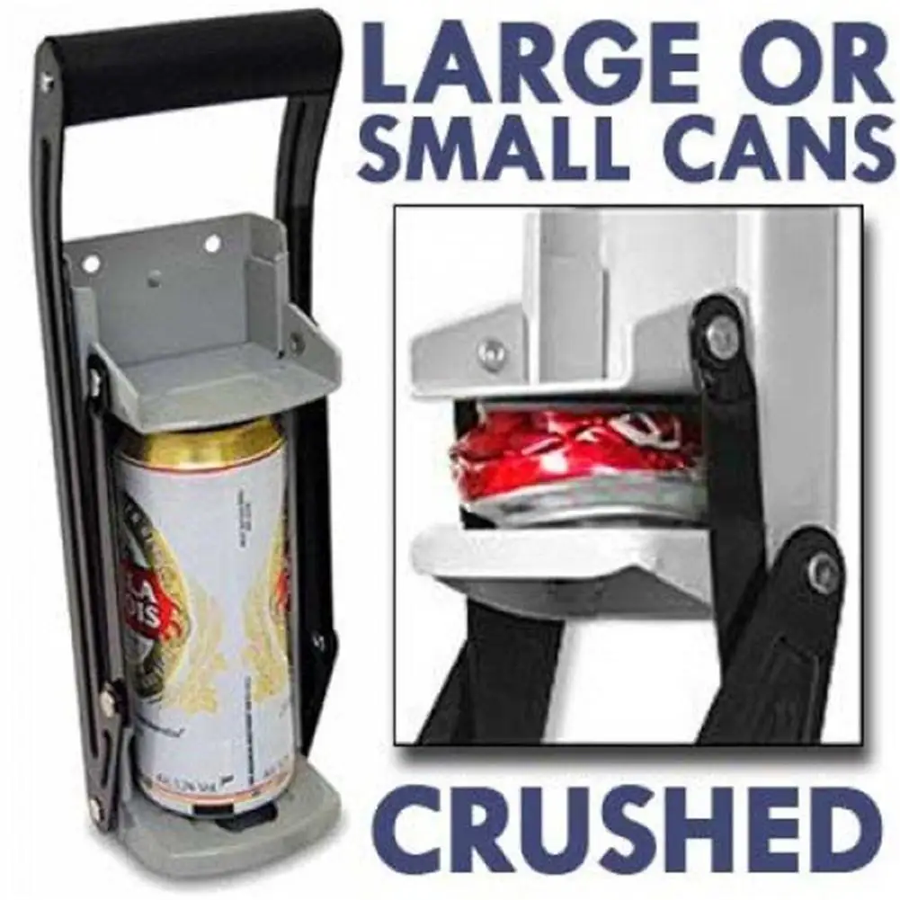 16 Once Heavy Duty Can Frantoio Smasher Soda Birra Cola Strumento Di Riciclaggio Erogazione Domestica Lattina Frantoio Apribottiglie