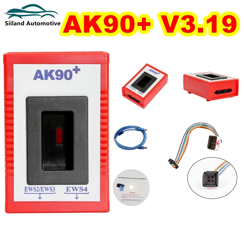 Miglior Prezzo Ak90 + V3.19 Programmatore Di Chiavi Per Bmw Ews Obd2 Miglior Strumento Di Programmazione Chiave Dal 1995 Al 2009 Anno Chiavi Di Identi