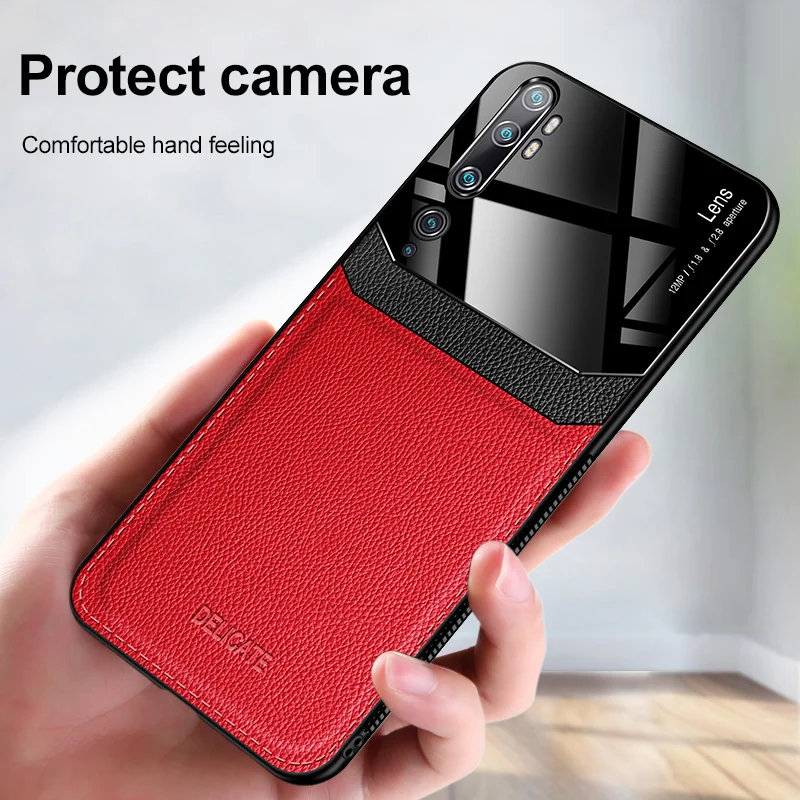 For Xiaomi Mi Cc9 Pro Micc9 Case Leather Mirror Glass Hard Phone Back Cover For Xiaomi Mi Cc9 Pro Micc9Pro Micc9 Hard Protector
