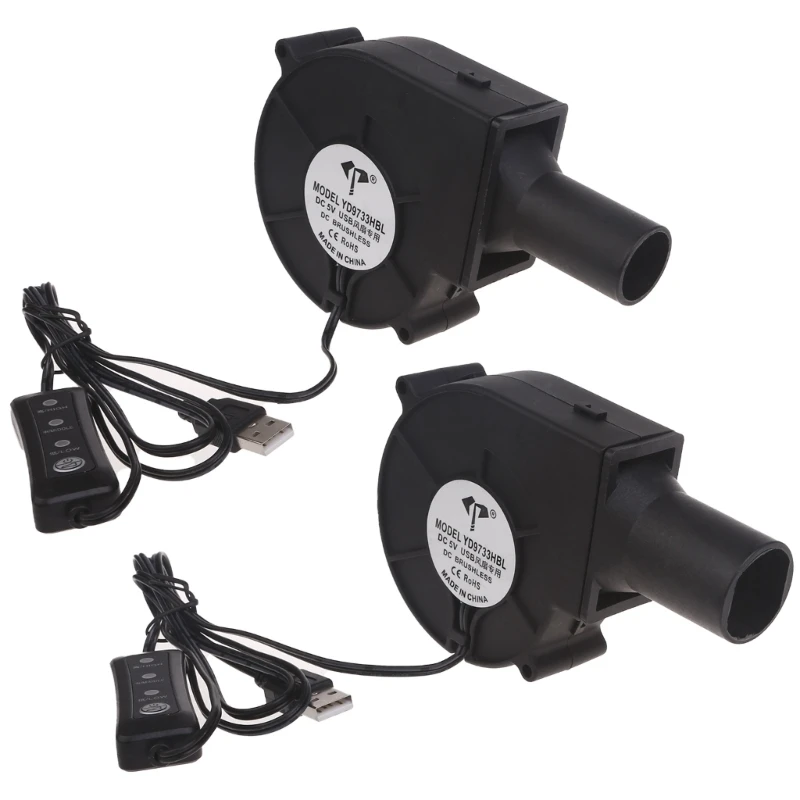 Mini Ventilatore Usb 5V Bbq Fornello Ventilatore Ventilatore 3000Rpm Ventilatore D Barbecue Ventilatore Velocità Regolabile