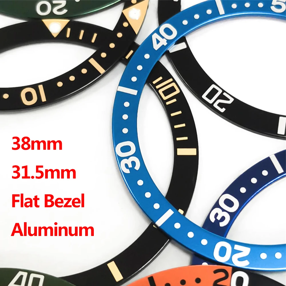 Parti Dell'Orologio 38Mm 31.5Mm Lunette Per Orologi Lunetta Piatta In Alluminio Skx Sub Watch Ring
