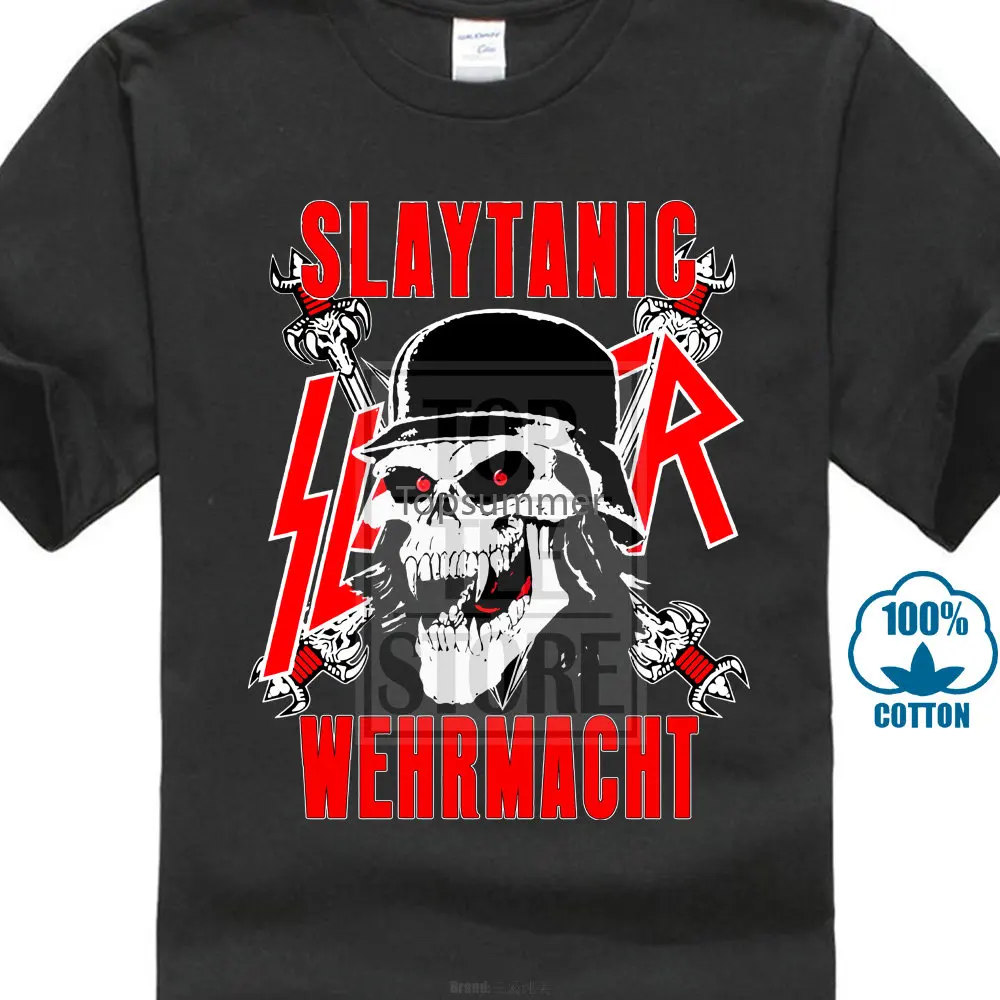 Slayer Slaytanic Wehrmacht Maglietta Vintage Gr S M L Xl Maglietta Estiva Marca Fitness Body Building T Shirt Uomo Estate