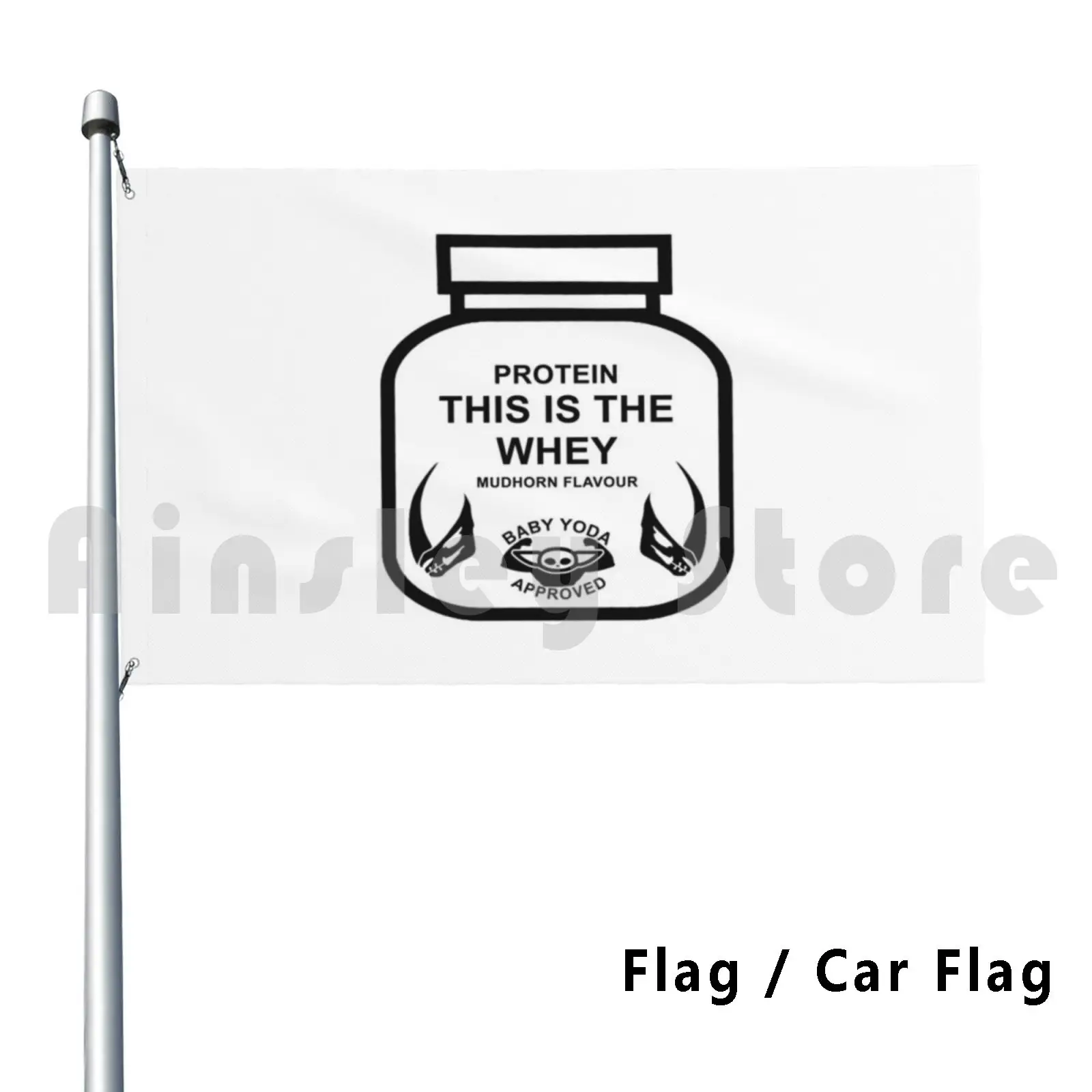 Mando Whey Protein Outdoor Decor Flag Car Flag Star Whey Protein Food Nutrition Gym Workout Training Atleta Sport