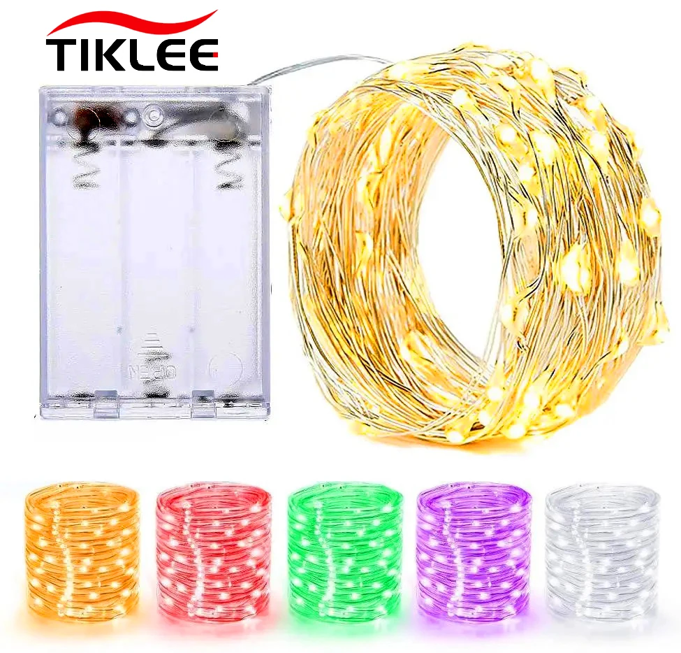 30M Usb/Batteria Led String Lights Rame Silver Wire Garland Light Waterproof Fairy Light Decorazione Per Feste Per Matrimoni Di Natale
